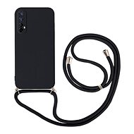 TopQ Kryt Realme 7 černý se šňůrkou 94252 - Phone Cover