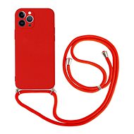 TopQ Kryt iPhone 13 Pro červený se šňůrkou 94246 - Phone Cover