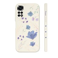 TopQ Kryt Xiaomi Redmi Note 11 Modré kvítky 94703 - Phone Cover