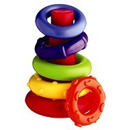 Playgro Plastic stringing rings - Sort and Stack Tower