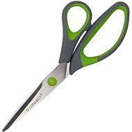 Q-CONNECT Soft Grip 20cm Green-Grey - Office Scissors 