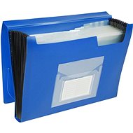 Q-CONNECT A4 mit Fächern und Gummiband, blau - Dokumentenmappe