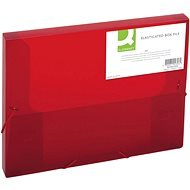Q-CONNECT A4 with elastic band, transparent red - Document Folders