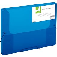 Q-CONNECT A4 mit Gummiband, transparent blau - Dokumentenmappe