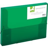 Q-CONNECT A4 with elastic band, transparent green - Document Folders