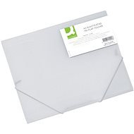 Q-CONNECT A3 s chlopňami a gumičkou, transparentne biele - Dosky na dokumenty