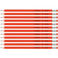 Q-CONNECT HB, Hexagonal with Rubber - Pack of 12pcs - Pencil