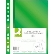 Q-CONNECT A4 euro-perforálással PP, zöld - 10 db-os csomag - Iratrendező mappa