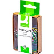 Q-CONNECT 26mm Pointed, Mix of Colours - Package 125 pcs - Paper Clips