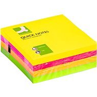 Q-CONNECT 76 x 76mm, 4 x 80 Sheets, Neon - Sticky Notes