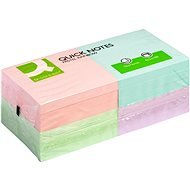 Q-CONNECT 76 x 76mm, 4 x 3 x 100 cards, Pastel - Sticky Notes