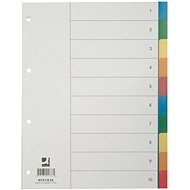 Q-CONNECT Colour, Plastic, A4, 10 sheets - Divider