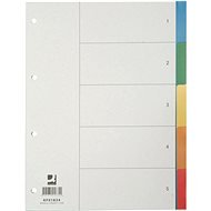 Q-CONNECT Colour, Plastic, A4, 5 sheets - Divider