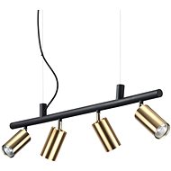 Ideal Lux Dynamite SP4 pendant spotlight 4x GU10 LED 5 W 76 cm satin brass - Spot Lighting
