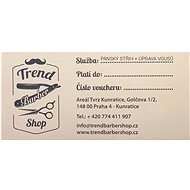Dárkový voucher Pánský střih a úprava vousů s Hot Towel - Voucher: