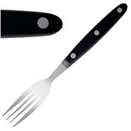 Olympia Steak fork with black handle 200 mm, 12 pcs - Table Fork