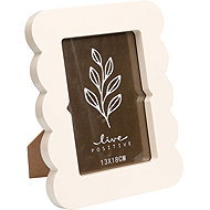 Home Styling Collection BASE photo frame with corrugated edge 18,5 × 2,2 × 23,3 cm, light beige - Photo Frame