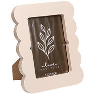 Home Styling Collection BASE photo frame with corrugated edge 18,5 × 2,2 × 23,3 cm, beige - Photo Frame