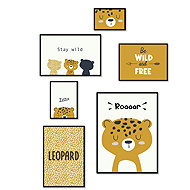 Today Set of 6 photo frames Leopard, MDF - Photo Frame