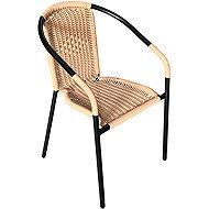 Aga DS586-2 Garden chair RATAN, black/beige - Garden Chair