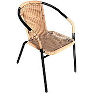 Aga DS586-1 Garden chair RATAN, black/beige - Garden Chair