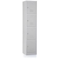 Rauman 4-box metal wardrobe, rotary lock, RAL 7035 - Workshop Furniture Set