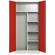 Rauman metal wardrobe, top hat. lock, RAL 3000 - Workshop Furniture Set