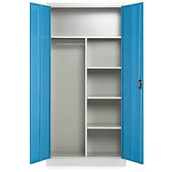 Rauman metal wardrobe, top hat. lock, RAL 5012 - Workshop Furniture Set