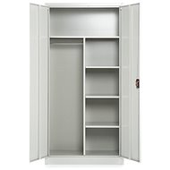 Rauman metal wardrobe, top hat. lock, RAL 7035 - Workshop Furniture Set