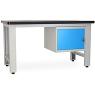 Rauman work table Solid MDF-01, length 150 cm, hanging box, black - Workbench
