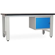 Rauman work table Solid MDF-01, length 180 cm, hanging box, black - Workbench