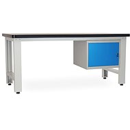 Rauman work table Solid MDF-01, length 210 cm, hanging box, black - Workbench