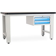 Rauman work table Solid MDF-02, length 150 cm, hanging box, black - Workbench