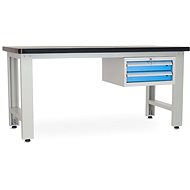 Rauman work table Solid MDF-02, length 180 cm, hanging box, black - Workbench