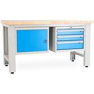 Rauman work table Solid OAK-13, length 150 cm, 2 hanging boxes, oak - Workbench