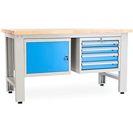 Rauman work table Solid OAK-14, length 150 cm, 2 hanging boxes, oak - Workbench