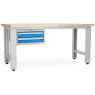 Rauman work table Solid OAK-20, length 180 cm, hanging box, oak - Workbench