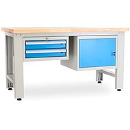 Rauman work table Solid OAK-21, length 150 cm, 2 hanging boxes, oak - Workbench