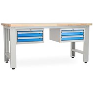 Rauman work table Solid OAK-22, length 180 cm, 2 hanging boxes, oak - Workbench
