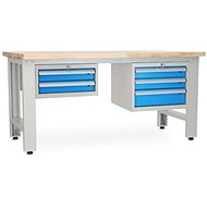 Rauman work table Solid OAK-23, length 180 cm, 2 hanging boxes, oak - Workbench
