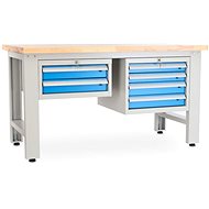 Rauman work table Solid OAK-24, length 150 cm, 2 hanging boxes, oak - Workbench