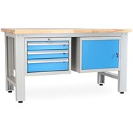 Rauman work table Solid OAK-31, length 150 cm, 2 hanging boxes, oak - Workbench
