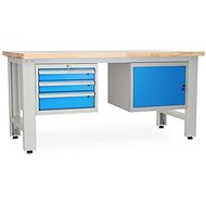 Rauman work table Solid OAK-31, length 180 cm, 2 hanging boxes, oak - Workbench