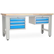 Rauman work table Solid OAK-32, length 180 cm, 2 hanging boxes, oak - Workbench