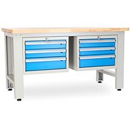 Rauman work table Solid OAK-33, length 150 cm, 2 hanging boxes, oak - Workbench