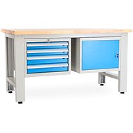 Rauman work table Solid OAK-41, length 150 cm, 2 hanging boxes, oak - Workbench