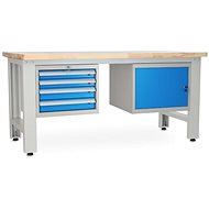 Rauman work table Solid OAK-41, length 180 cm, 2 hanging boxes, oak - Workbench