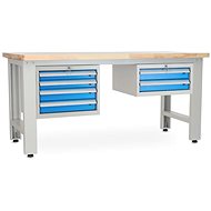 Rauman work table Solid OAK-42, length 180 cm, 2 hanging boxes, oak - Workbench