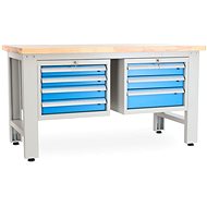 Rauman work table Solid OAK-43, length 150 cm, 2 hanging boxes, oak - Workbench