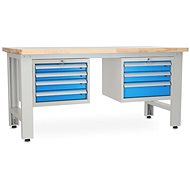 Rauman work table Solid OAK-43, length 180 cm, 2 hanging boxes, oak - Workbench